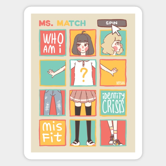 Ms. Match Sticker by densukii